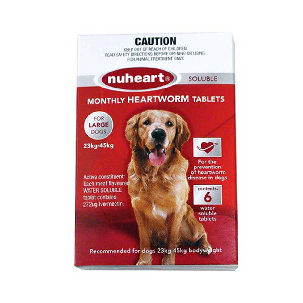 Nuheart Red 12 Heartworm Tab 23-45kg D