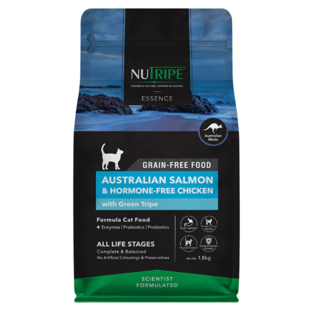 Nutripe Essence Australian Salmon & Hormone-Free Chicken with Green Tripe Cat 200g