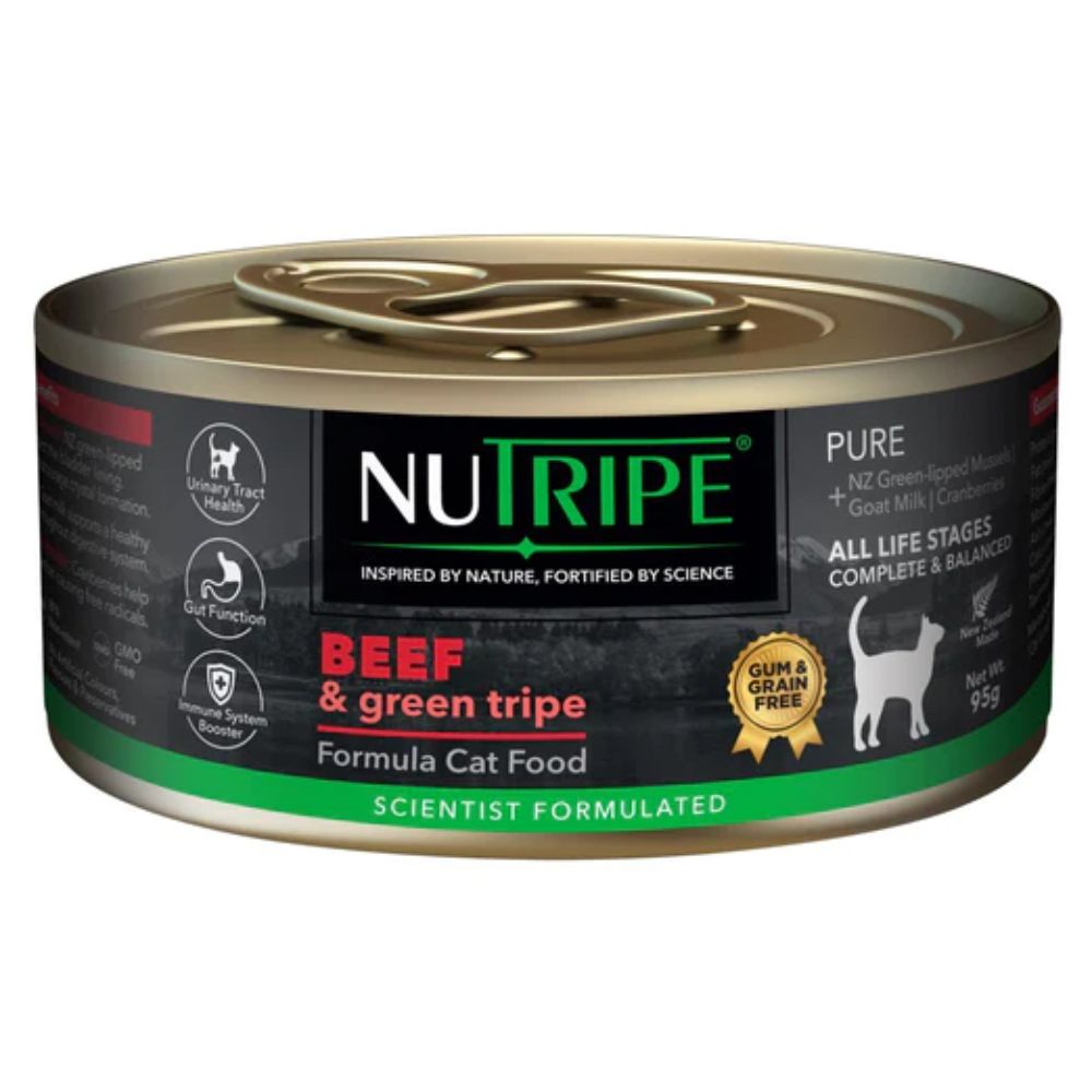 Nutripe Pure Beef & Green Tripe Cat (Gum-Free) 95g