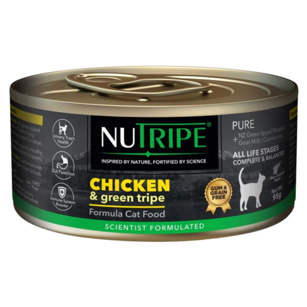 Nutripe Pure Chicken & Green Tripe Cat (Gum-Free) 95g