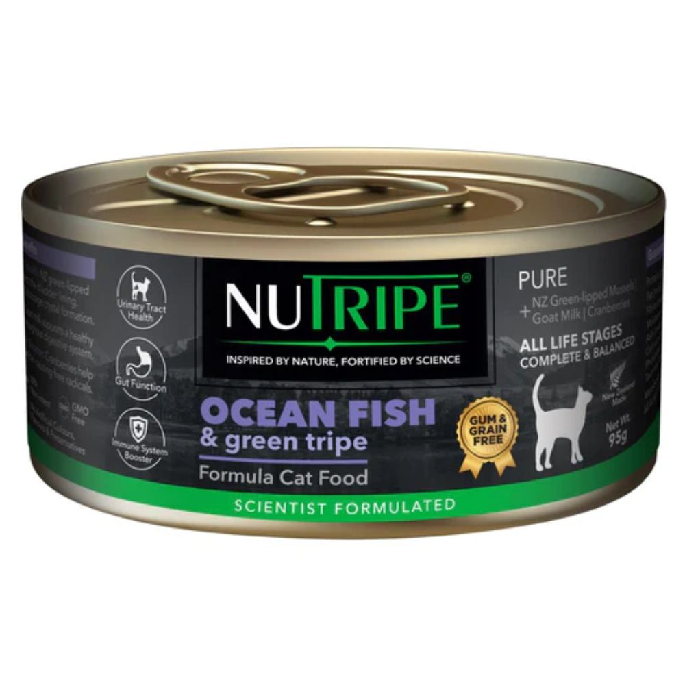 Nutripe Pure Ocean Fish & Green Tripe Cat (Gum-Free) 95g