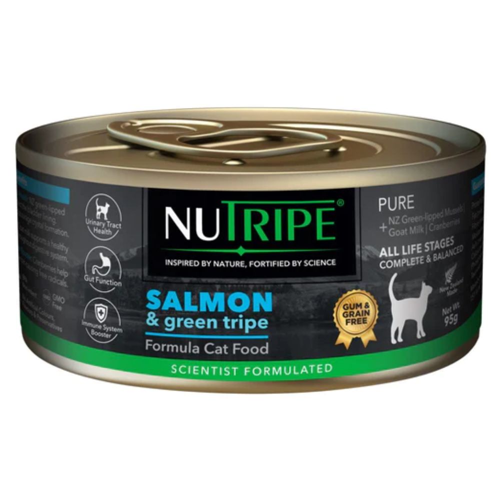Nutripe Pure Salmon & Green Tripe Cat (Gum-Free) 95g