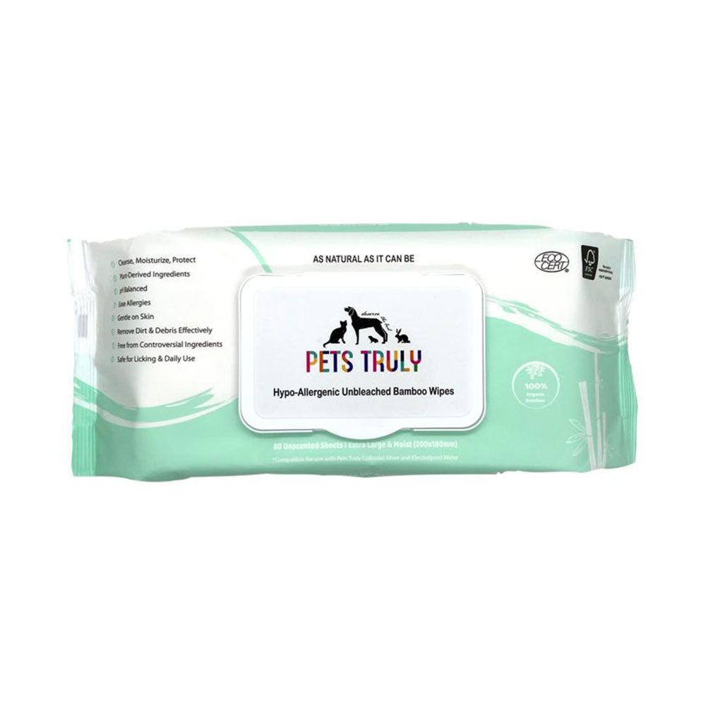 Pets Truly Hypo Allergenic Bamboo Wipes