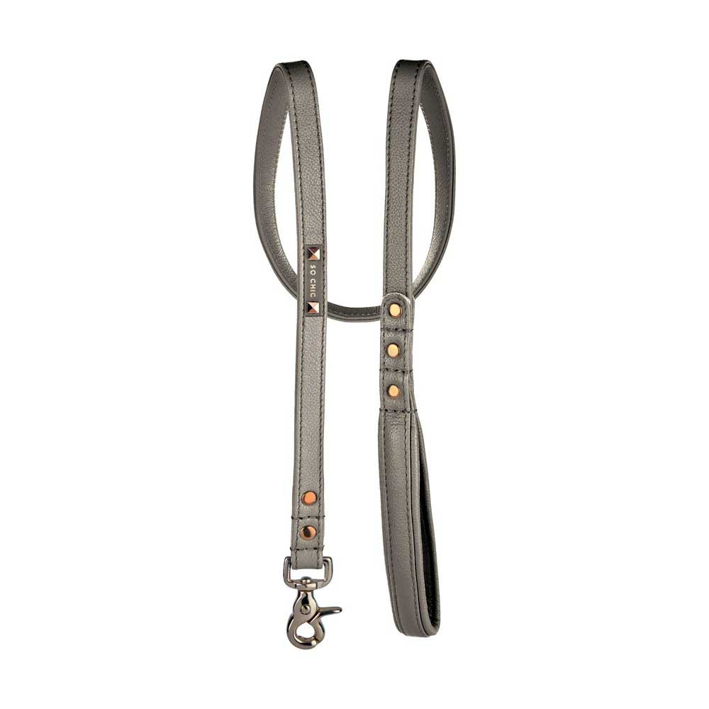 Petsochic Leather Dog Leash Brown Medium