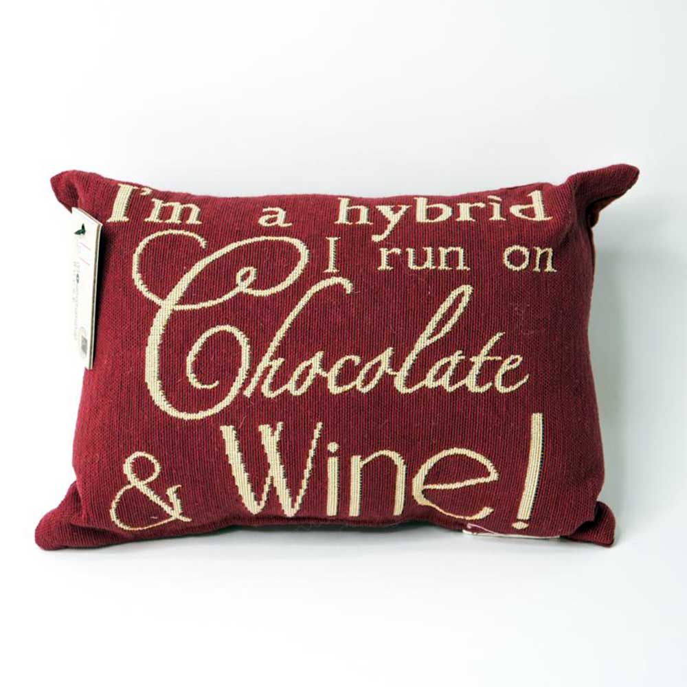 Vintage House Chocolate & Wine Pillow