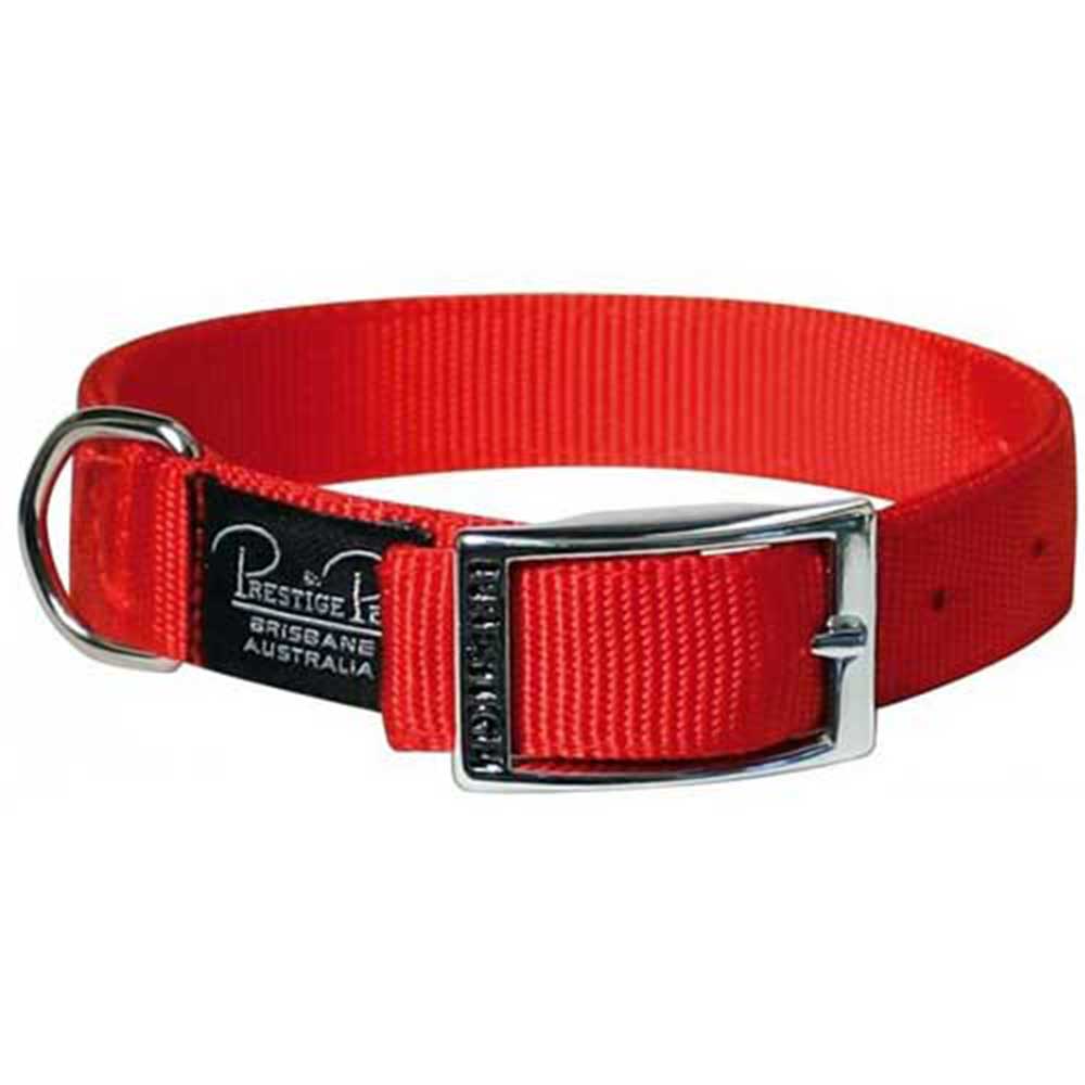 Prestige DL Nylon Collar 1" X 16" Red