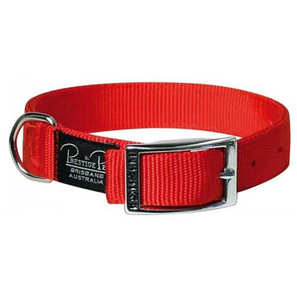 Prestige DL Nylon Collar 1" X 24" Red