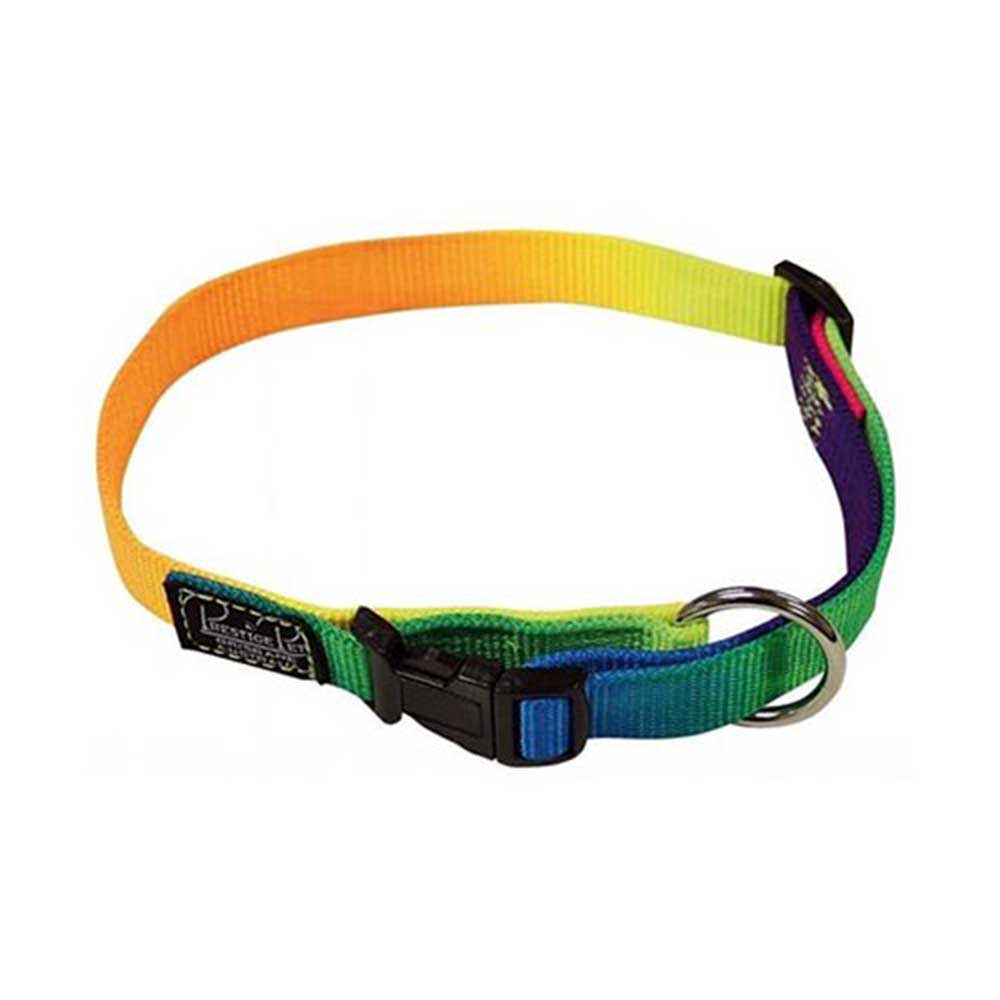 Prestige Rainbow Adj Nylon Collar 15-25"