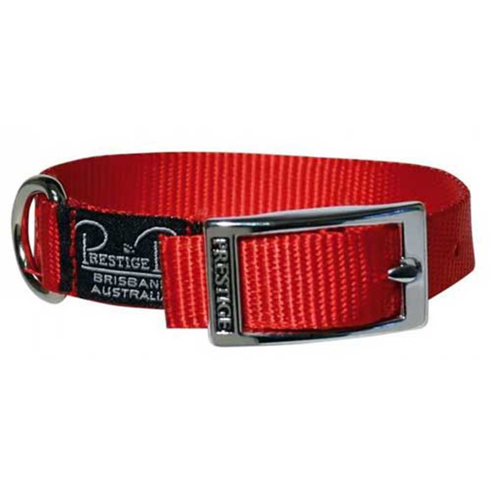 Prestige SL Nylon Collar 3/4" X 12" Red