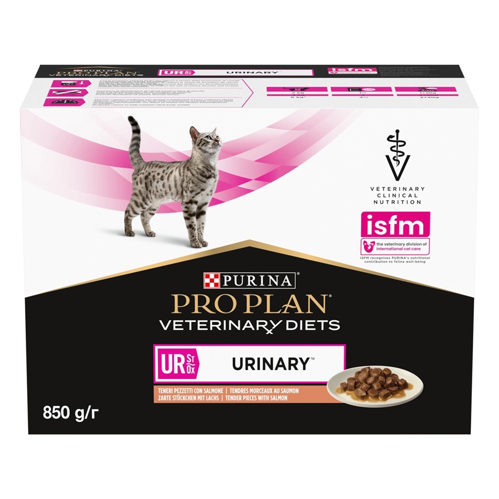 ProPlan Veterinary Diets Feline Urinary Cig Salmon 4(10X85G) x 5