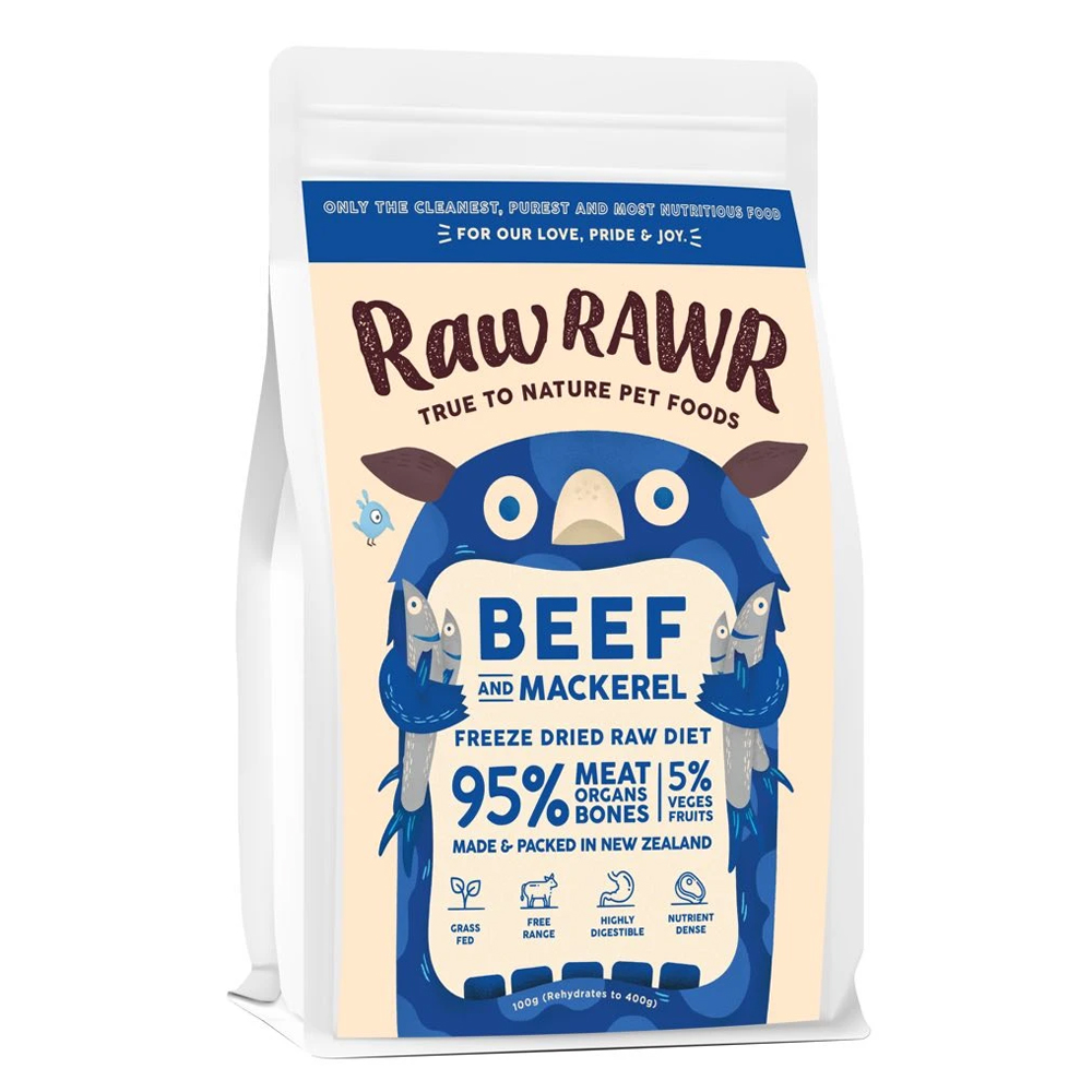 Raw Rawr Balanced Beef&Mackerel FD 100g