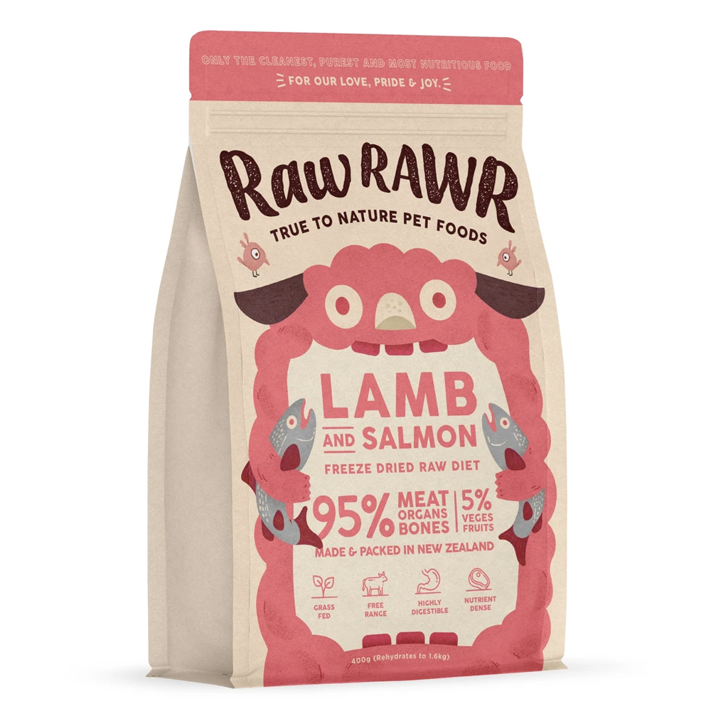 Raw Rawr Balanced Salmon & Lamb FD 400g