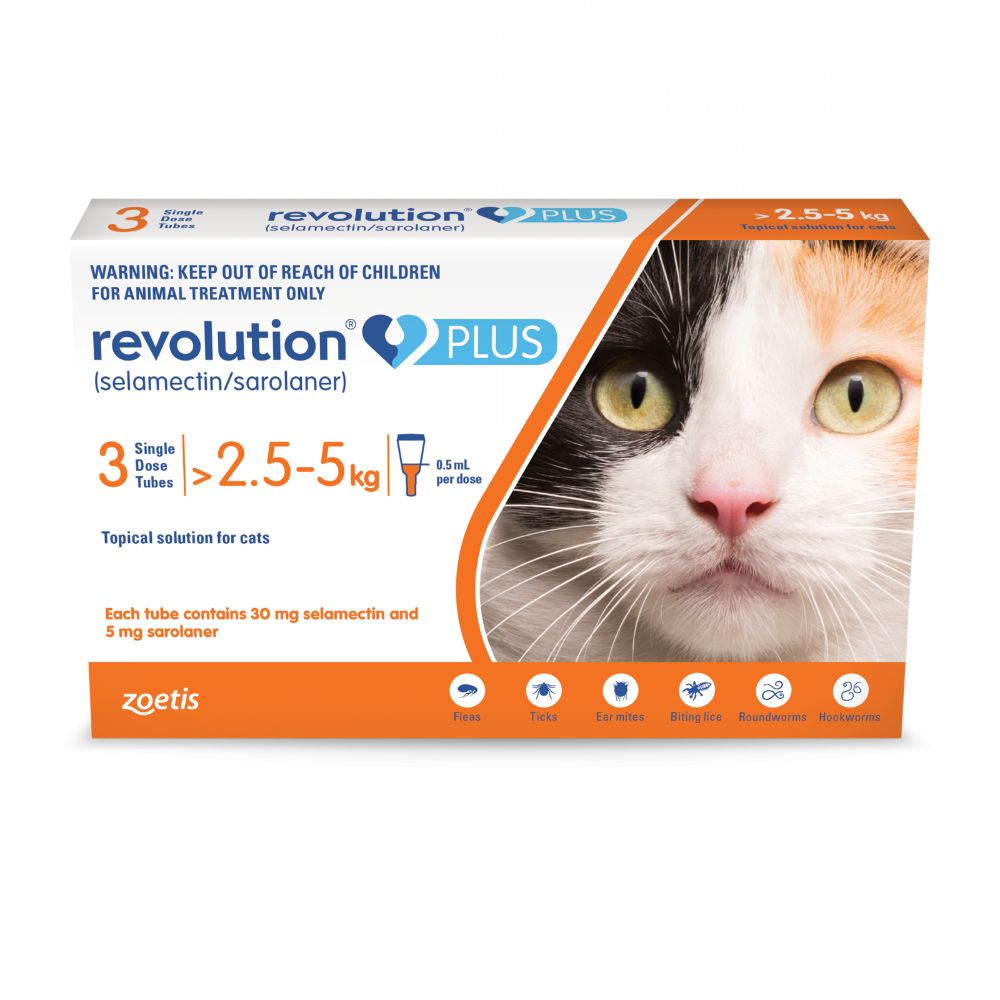 Revolution Cat Plus Medium 1pk 2.5-5kg