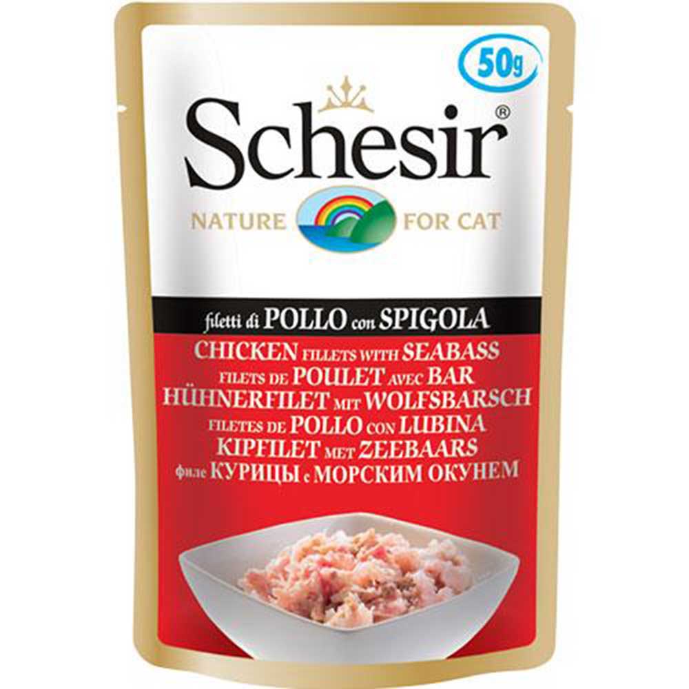 Schesir C3206 Chicken w Seabass Cat Food