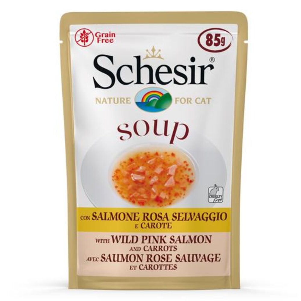 Schesir Salmon & Carrots Soup for Cats