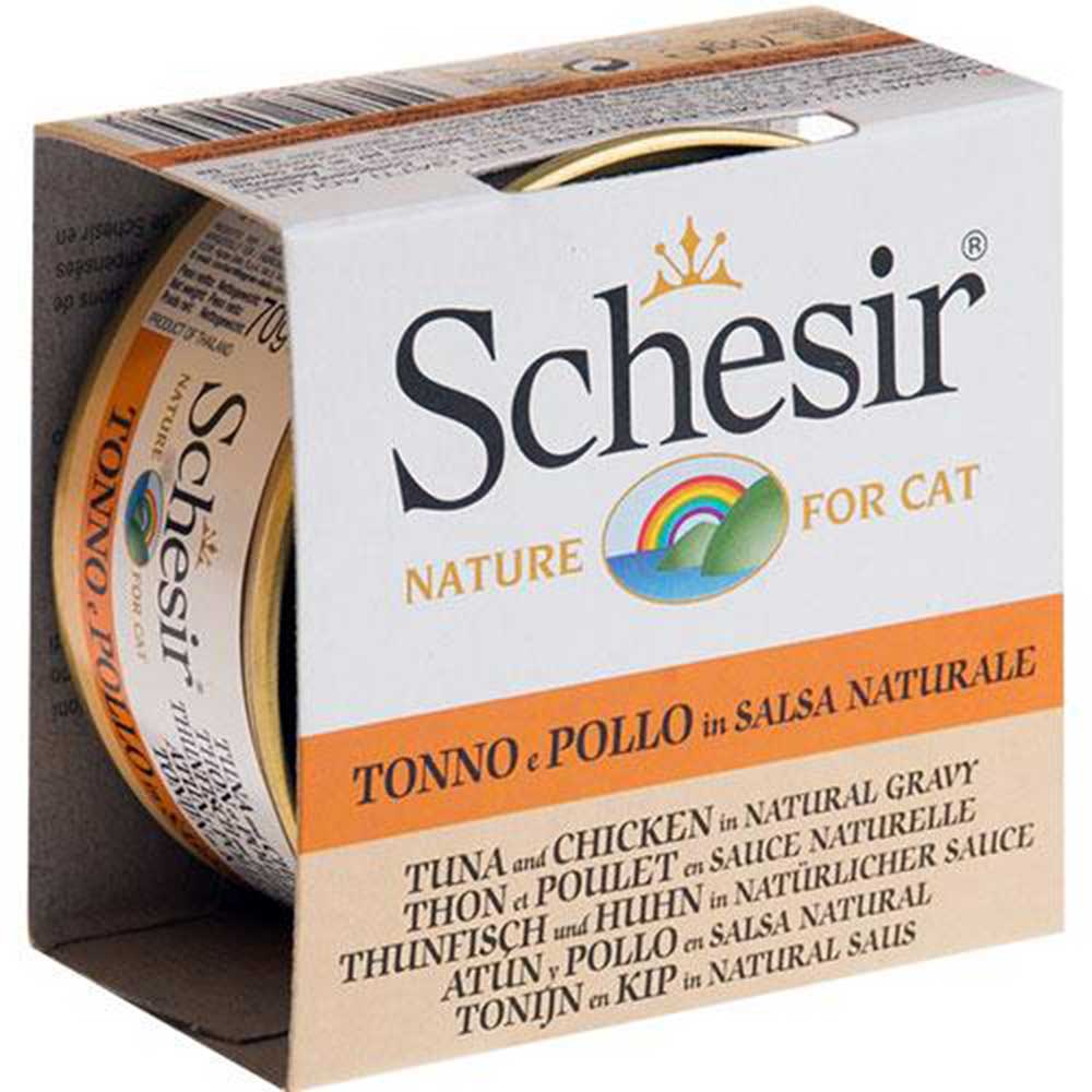 Schesir Tuna-Chicken Natl Gravy Cat Food