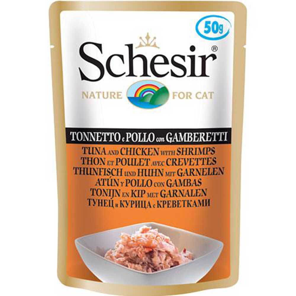 Schesir C3204 Tuna & Chicken w Shrimps