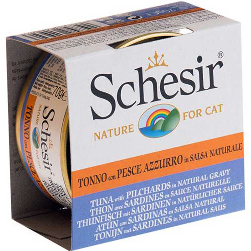 Schesir Tuna-Pilchards Natural Gravy Cat