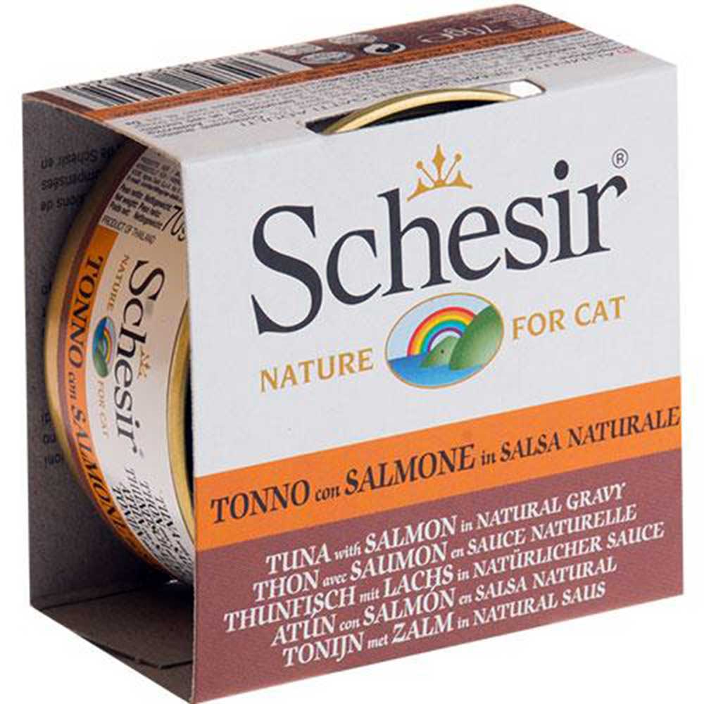 Schesir Tuna-Salmon Natl Gravy Cat Food
