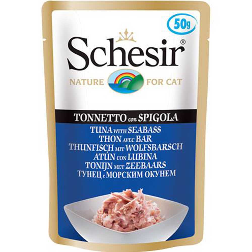 Schesir Tuna with Seabass Cat Food Pouch