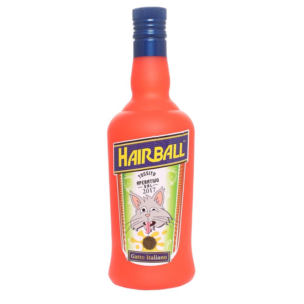 Silly Squeaker Liquor Bottle Hairball
