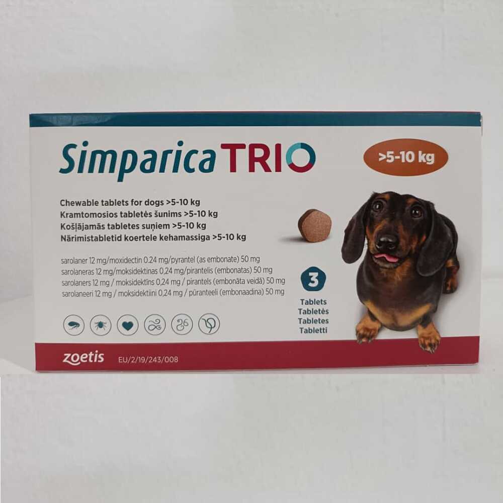 Simparica Trio Chewable 5-10kg 3 Pack