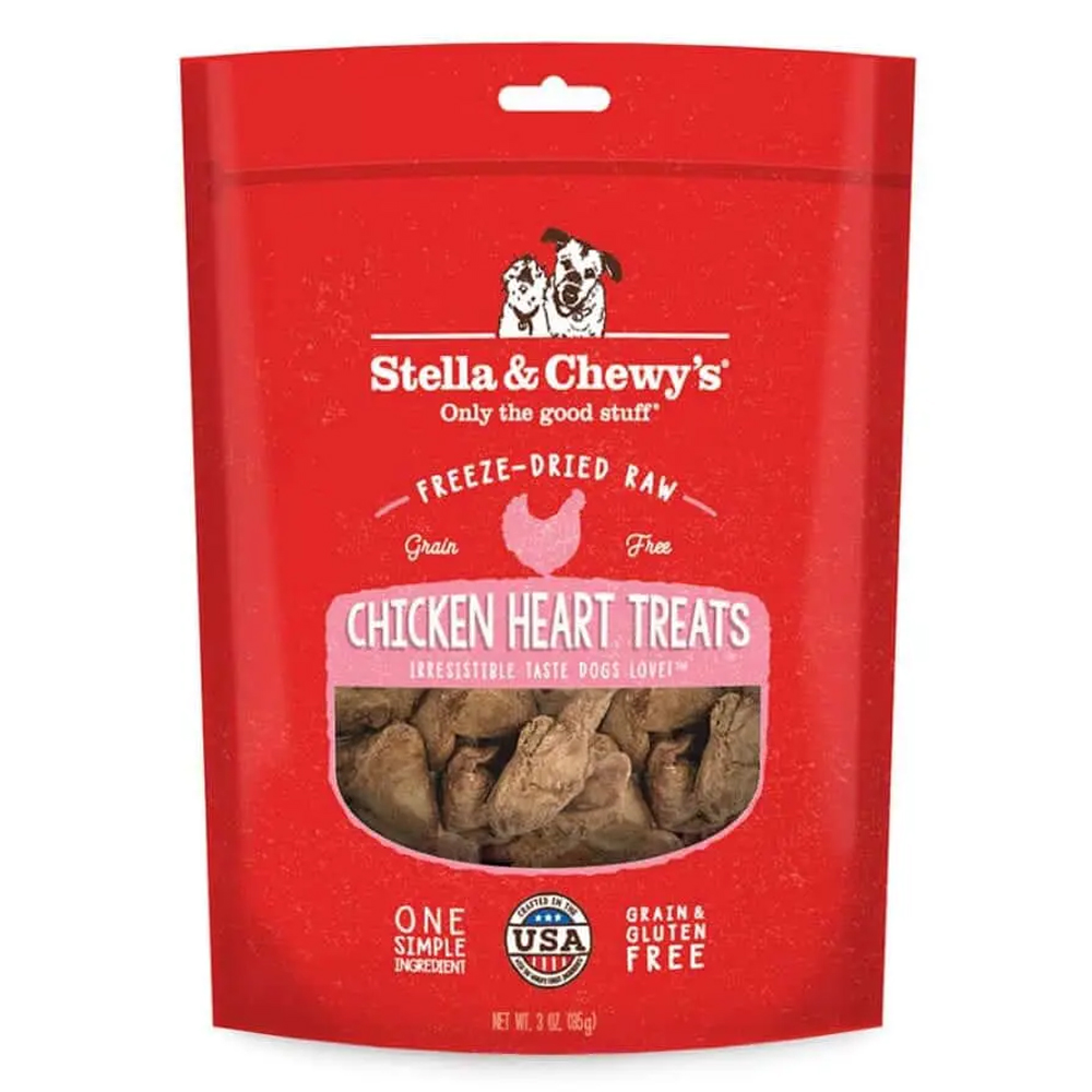 Stella Chicken Heart FD Dog Treats 3oz