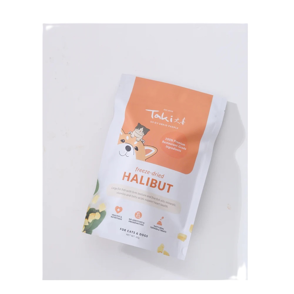 Taki Freeze Dried Canadian Halibut Treats For Dogs and Cats 60g