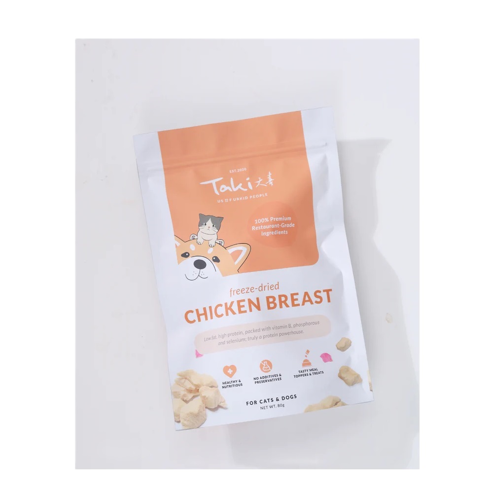 Taki Freeze Dried Chicken Breast Treats For Dogs and Cats 80g