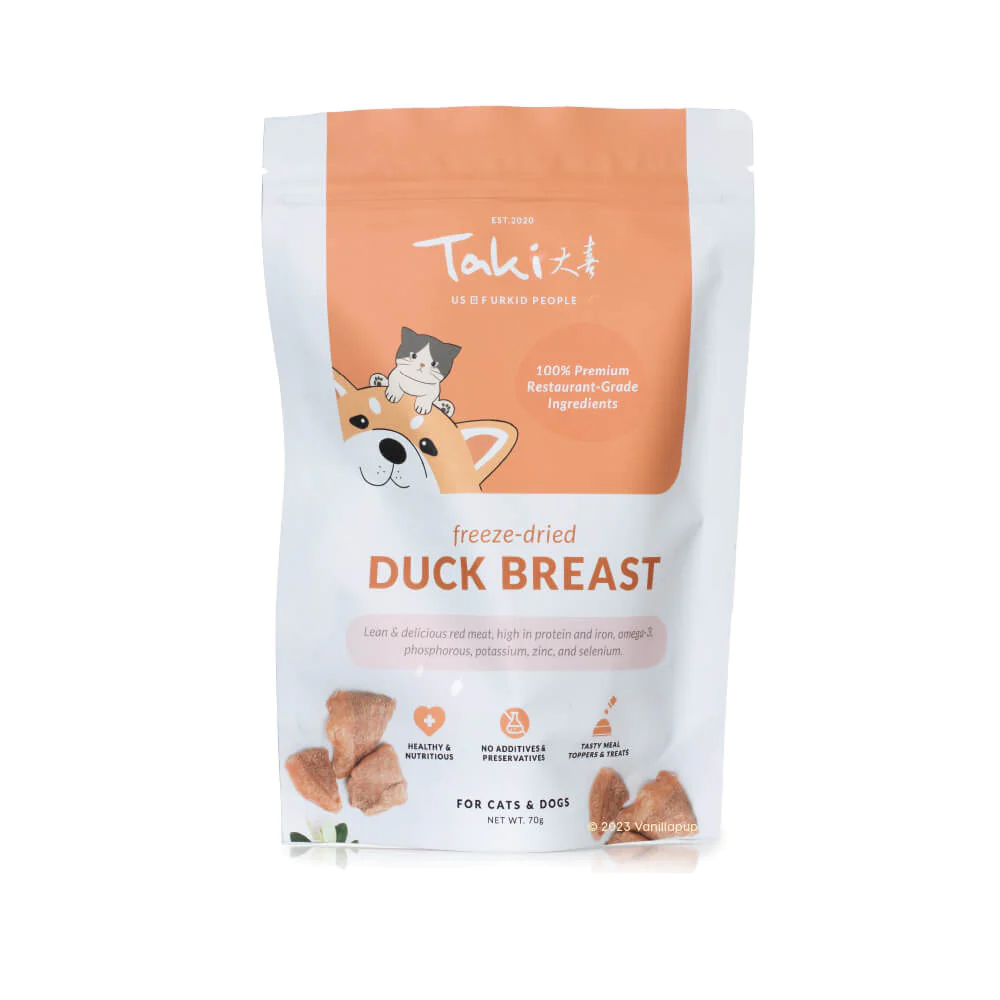 Taki Freeze Dried Duck Breast Treats For Dogs and Cats 70g