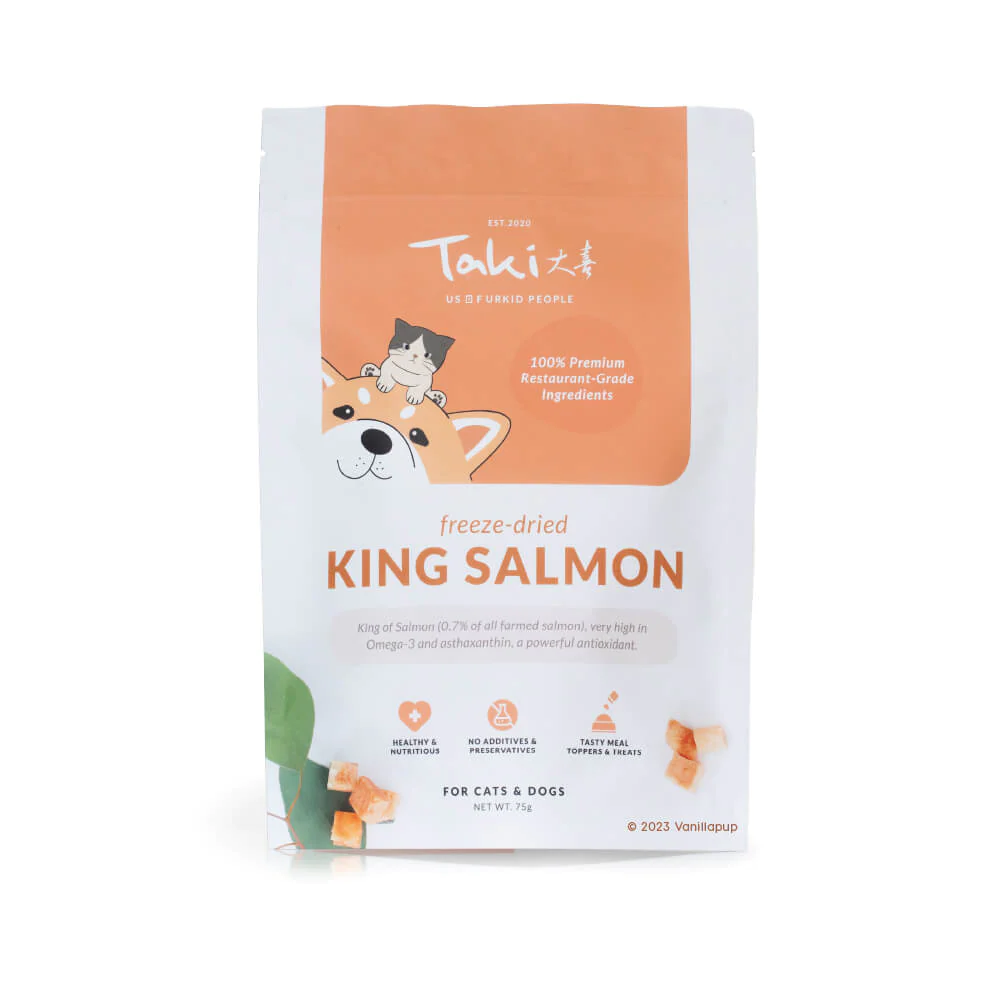Taki Freeze Dried King Salmon Treats For Dogs and Cats 75g