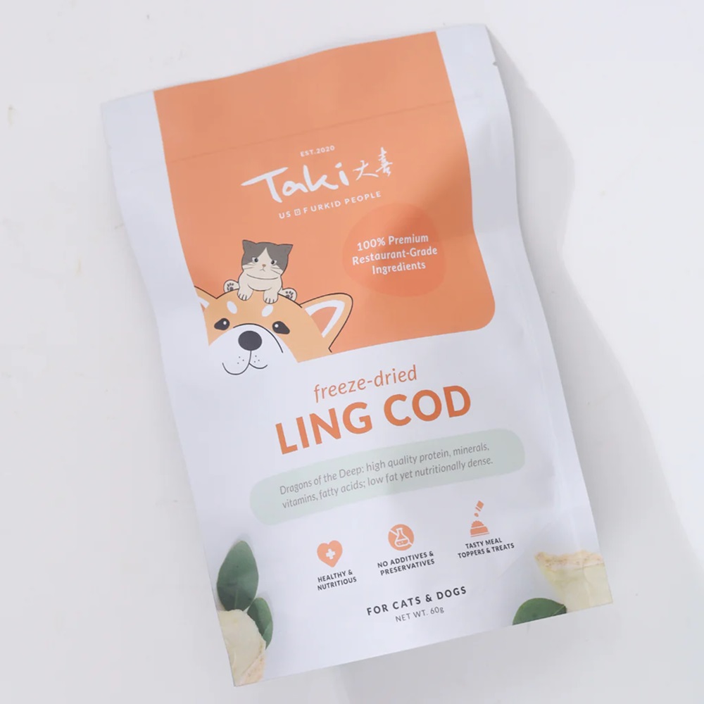 Taki Freeze Dried Ling Cod Treats For Dogs and Cats 60g