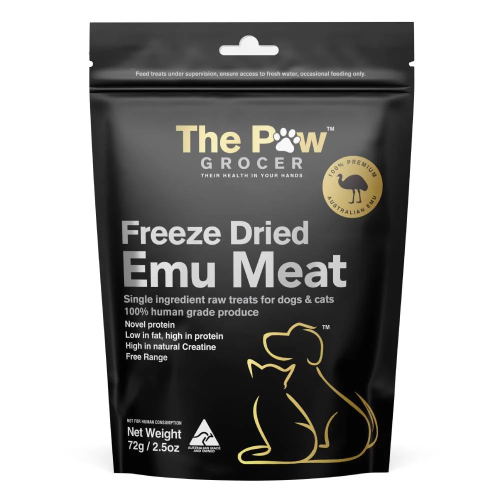 The Paw Grocer Freeze Dried Emu Treats For Dog & Cat 72g