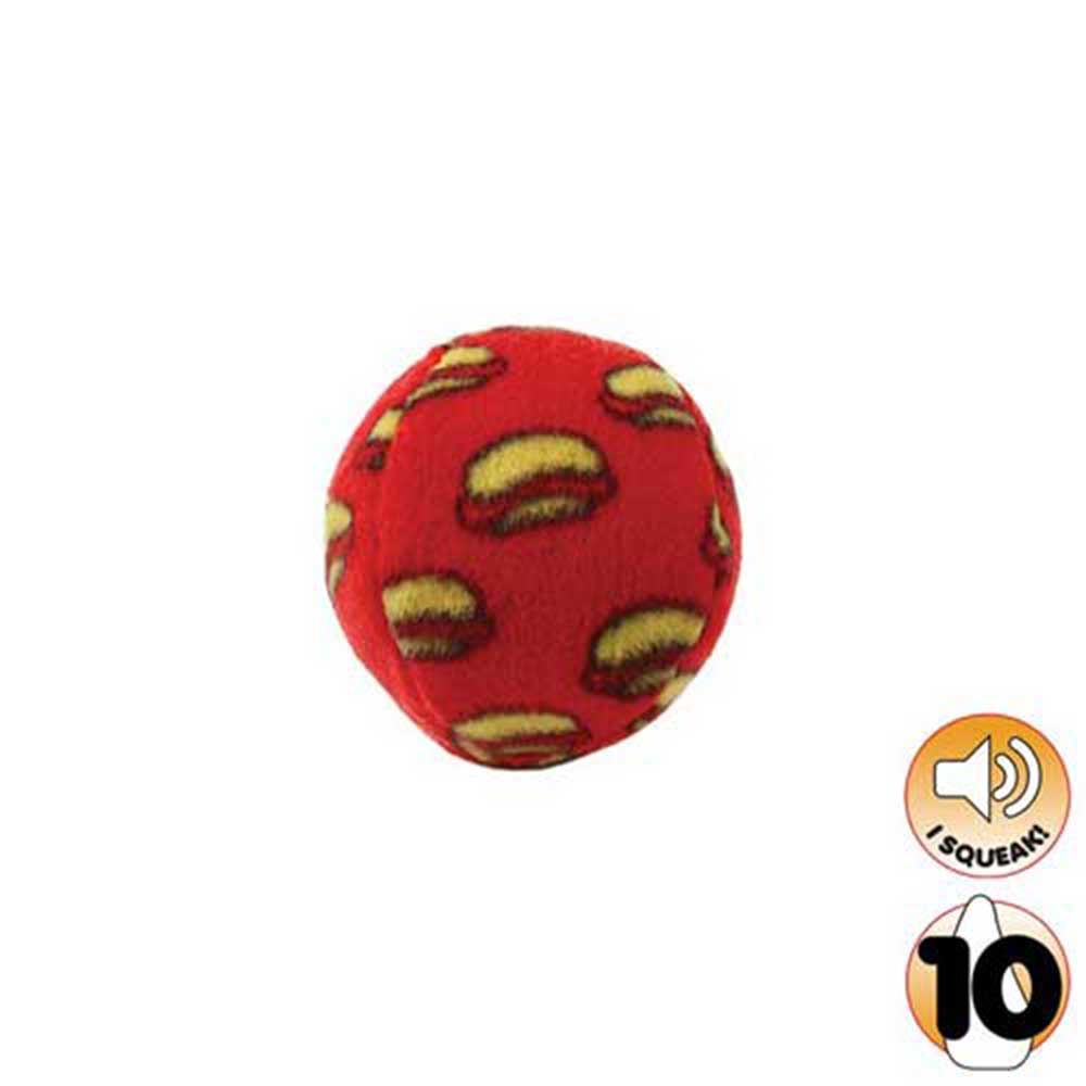 Mighty Ball Dog Toy M Red