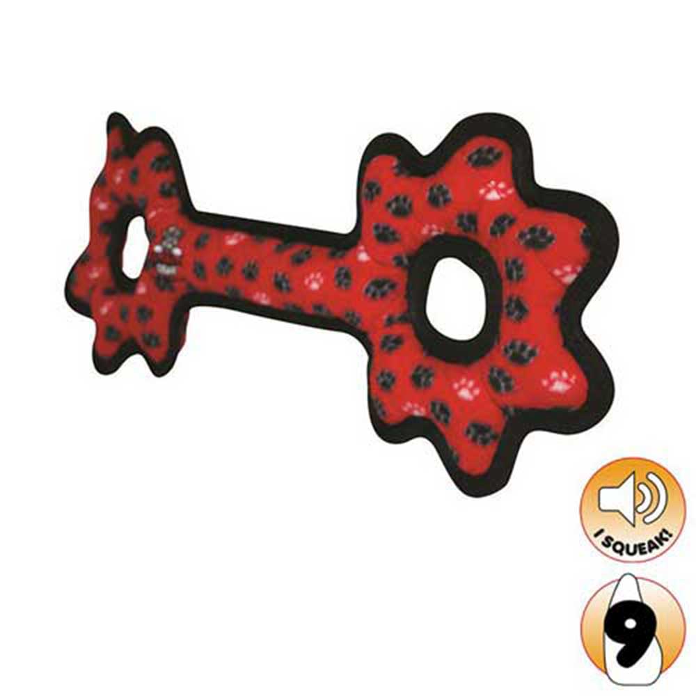 Tuffy Ultimate Tug-O-Gear Red Paws
