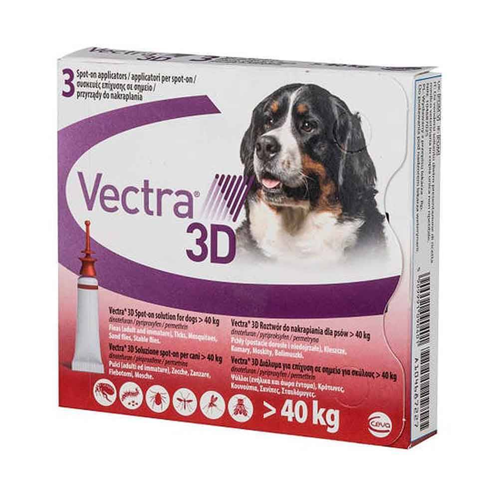 Vectra 3D Large Dog 25-40kg, 3Pk