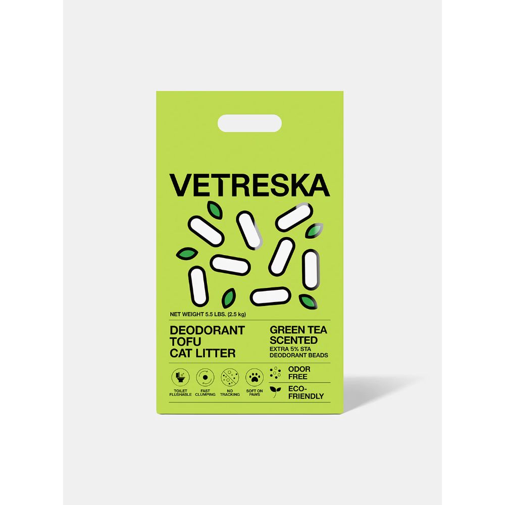 Vetreska Deodorant Tofu Cat Litter - Green Tea Scented