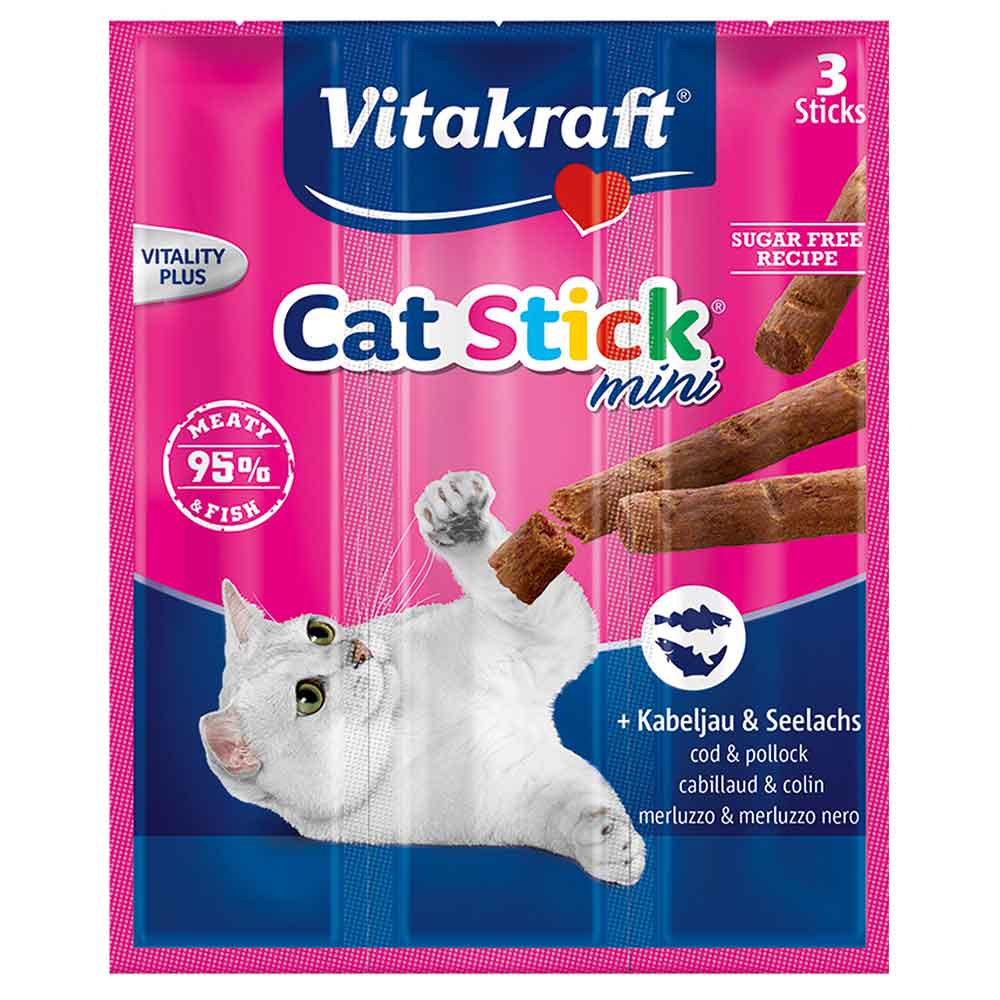 Vitakraft Cat Stick Mini Cod Pollock 3pc