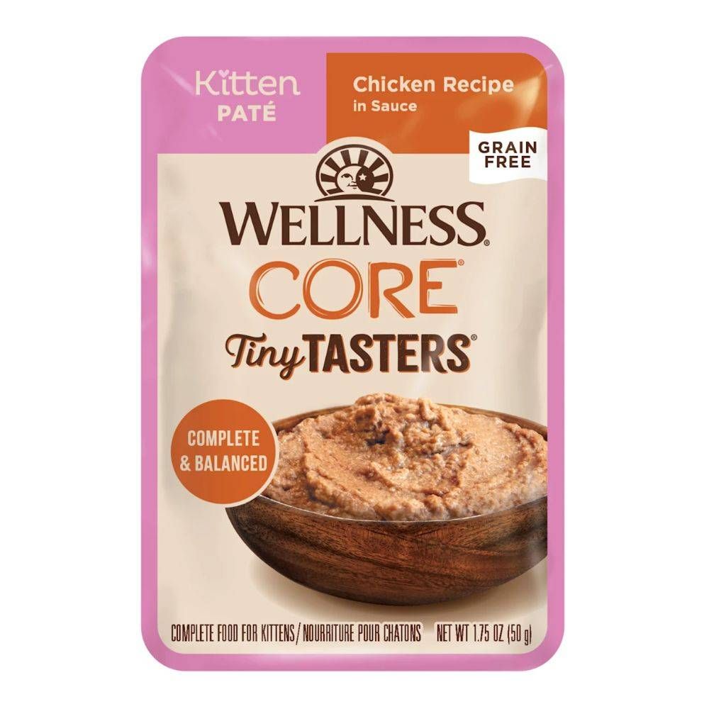 Wellness Core Tiny Tasters Kitten Pate Chicken Wet Cat Food 1.75 oz