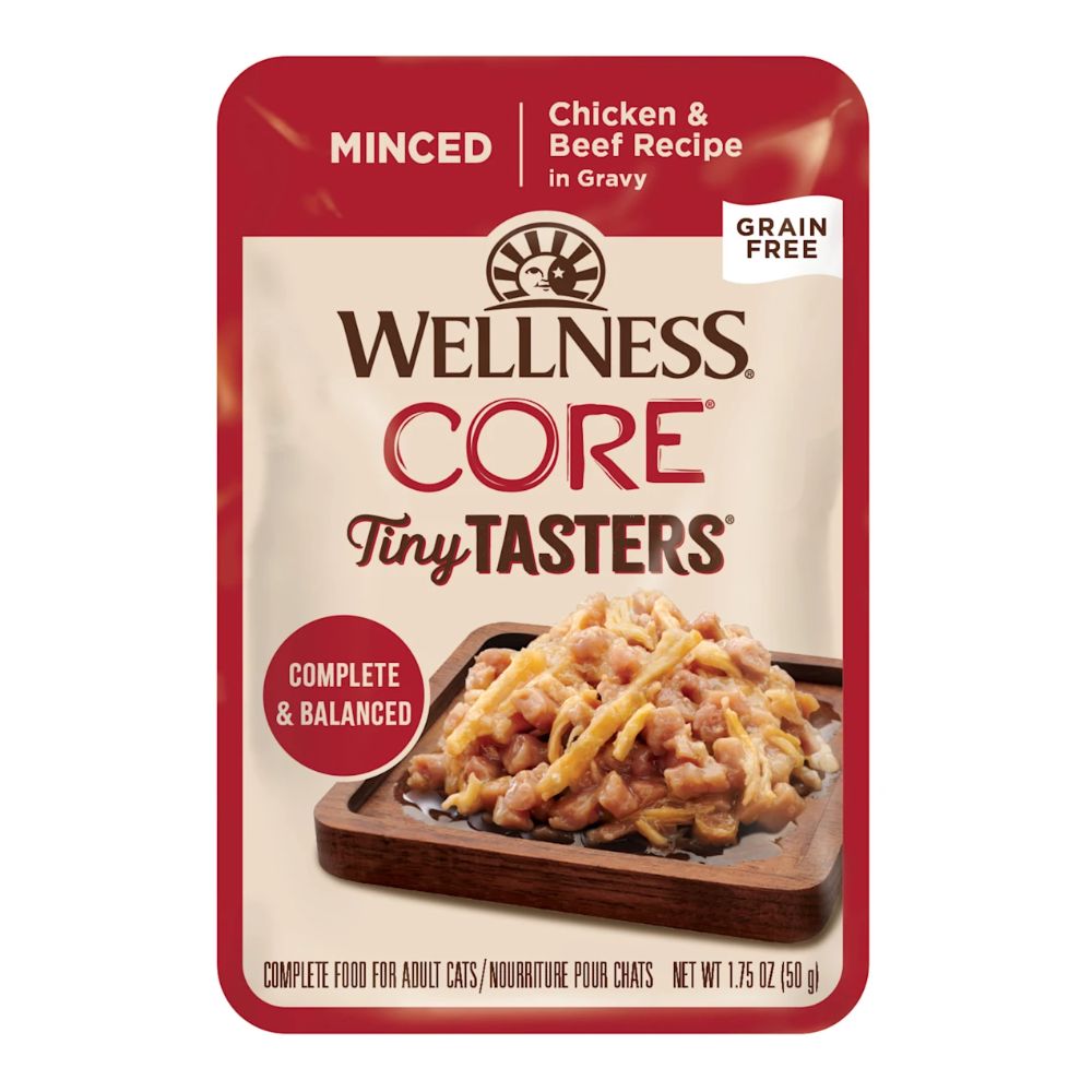 Wellness Core Tiny Tasters Minced Chicken And Beef Wet Cat Food 1.75 oz