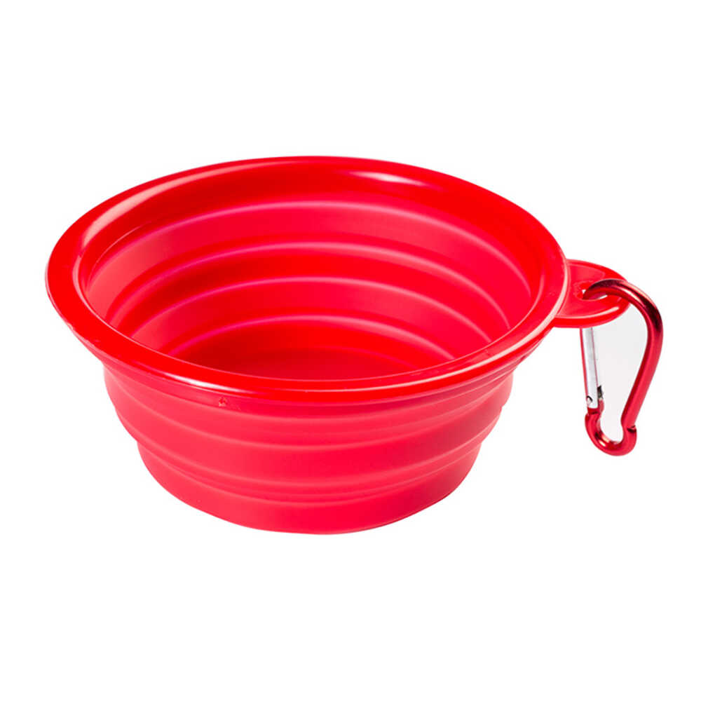 Wiggles Collapsible Pet Bowl Red