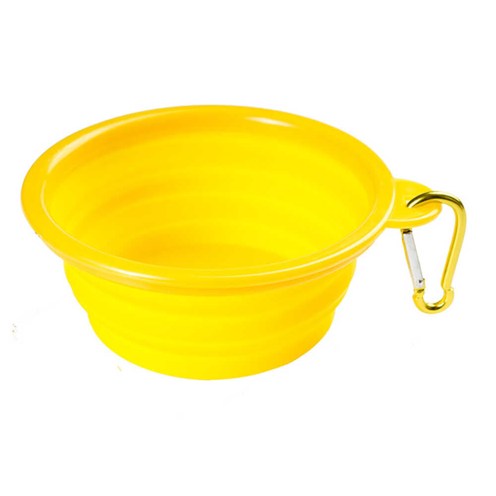 Wiggles Collapsible Pet Bowl Yellow