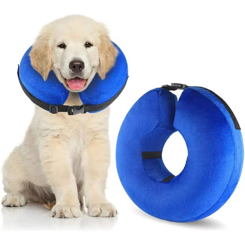 Wiggles Dog Cone E-Collar Blue Large