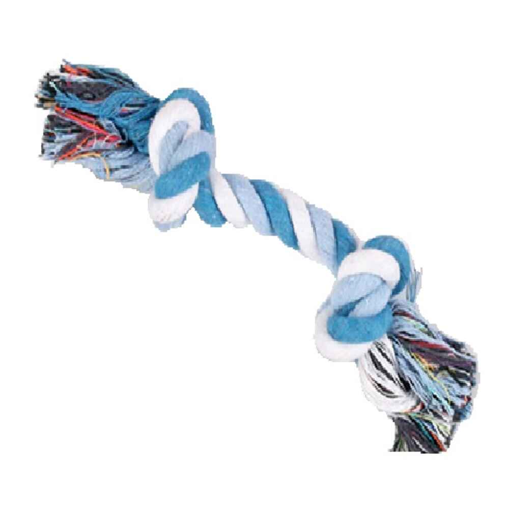 Wiggles Dog Rope Chew Toy 17cm Blue-Whit