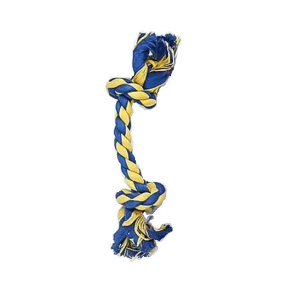 Wiggles Dog Rope Chew Toy 33cm DkBlu-Yel