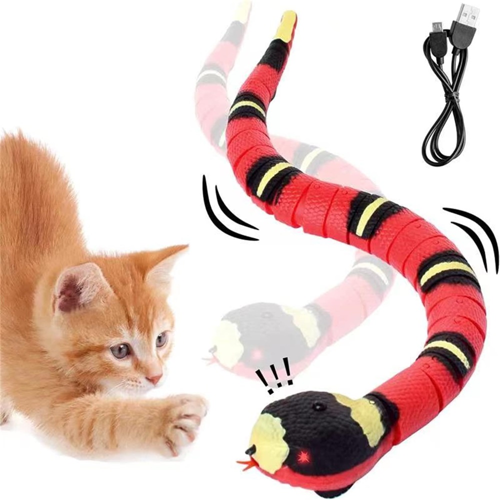 Wiggles Electric Snake Toy For Cats With Sensor
