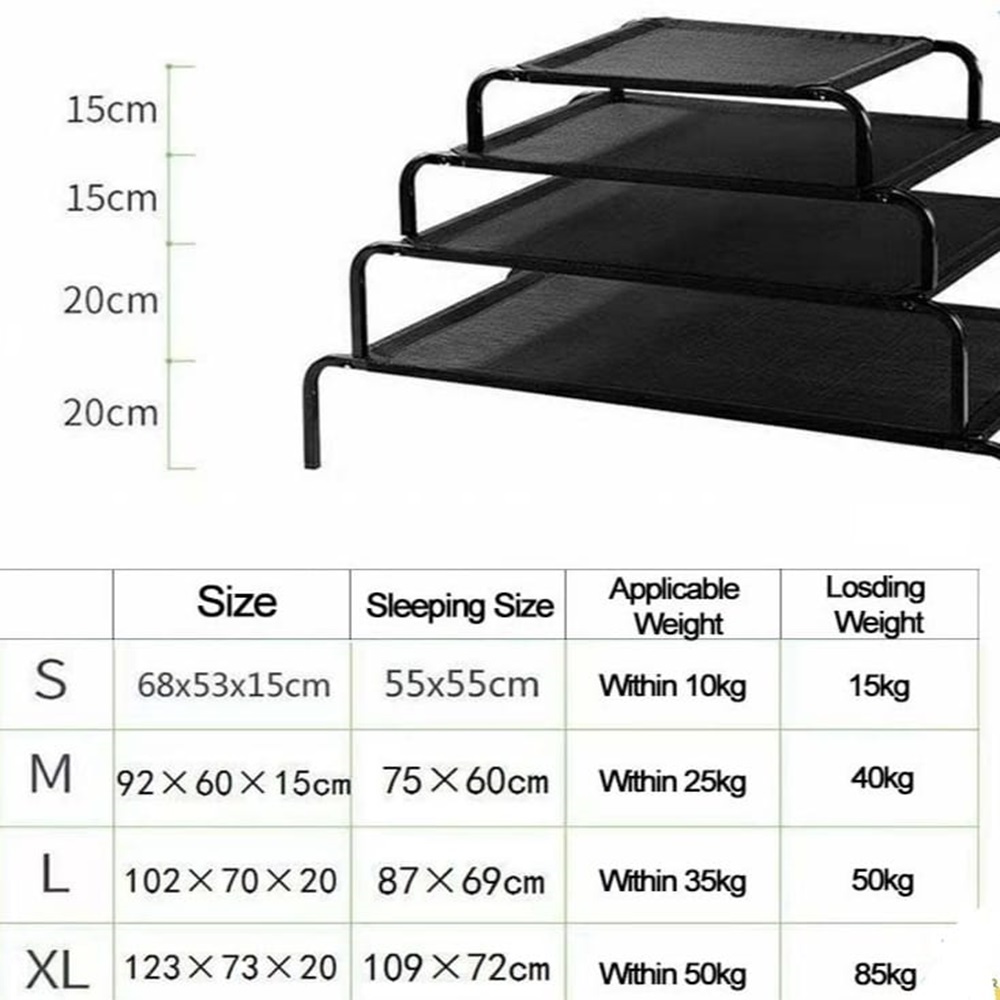 Wiggles Mesh Elevated Bed For Dogs & Cats L