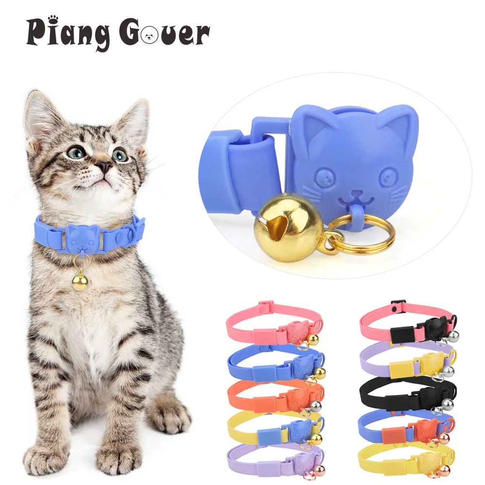 Wiggles PCV Washable Cat Collar Blue Orange