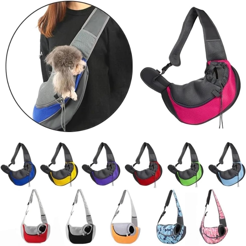 Wiggles Pet Shoulder Bag For Dogs And Cats Blue L