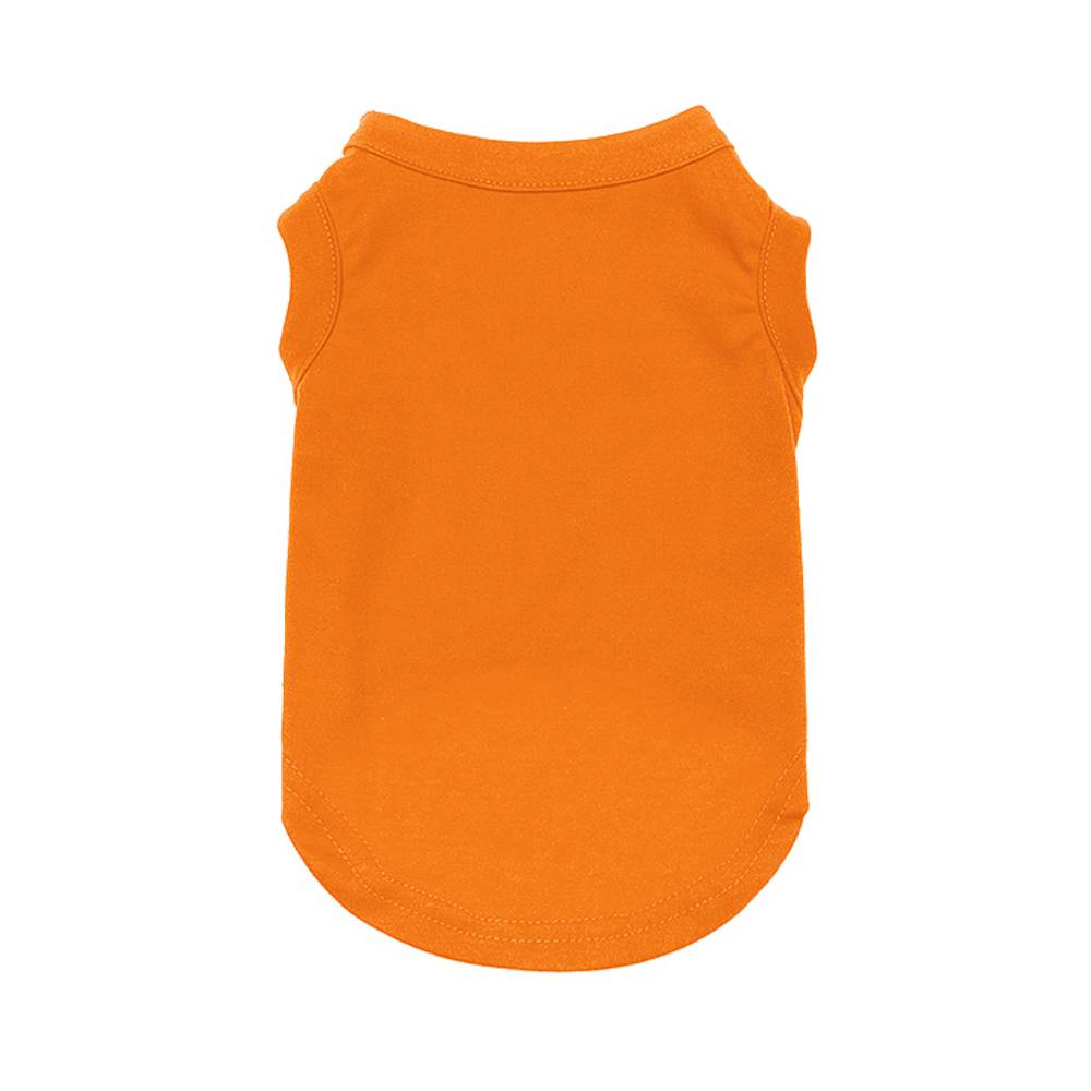 Wiggles Plain Pet Summer Shirt Orange S